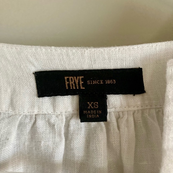 FRYE Poet linen tunic top with embroidered sleeves - Picture 5 of 7